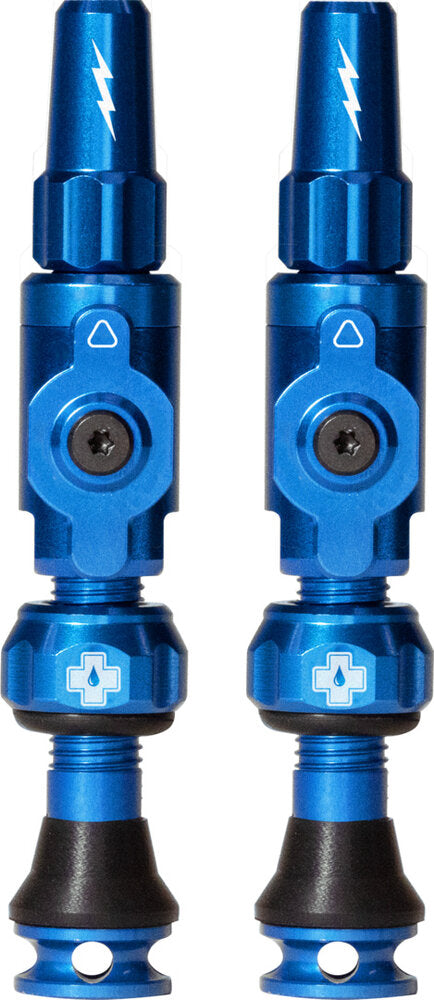 Muc-Off Schlauchlose Ventile Big Bore Lite 60mm Blau