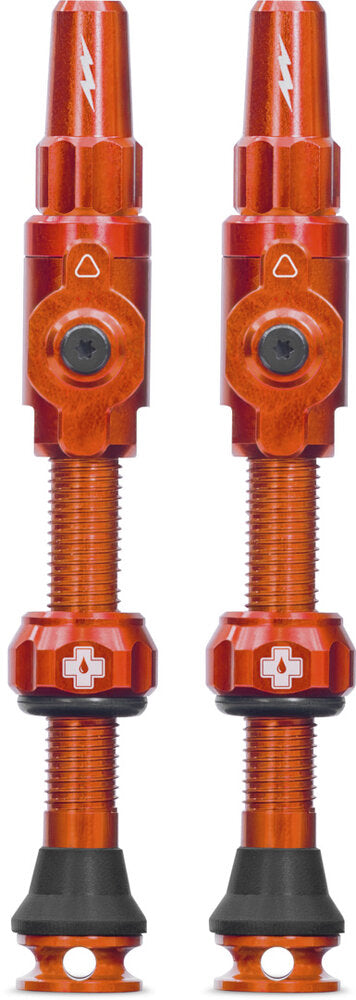 Muc-Off Schlauchlose Ventile Big Bore Lite 75mm Orange