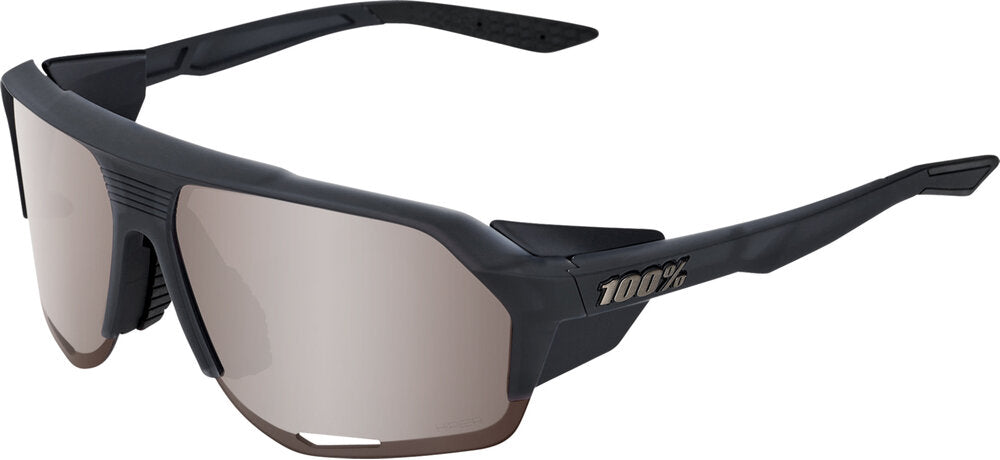 100percent Brille Norvik Soft Tact Crystal Black-HiPER Crimson Silver Mirror Lens